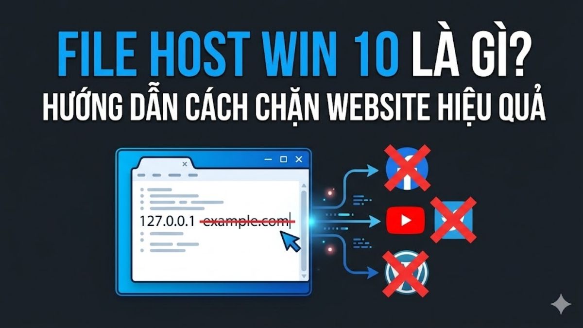 File Host Win 10 là gì? Hướng dẫn cách chặn website hiệu quả